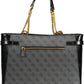 Black Polyurethane Women Handbag