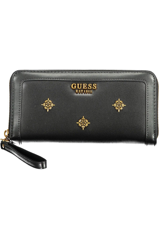 Black Polyurethane Women Wallet