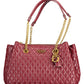 Purple Polyurethane Women Handbag
