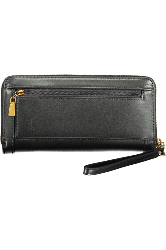 Black Polyurethane Women Wallet
