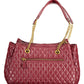 Purple Polyurethane Women Handbag