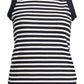 Blue Cotton Women Tank Top