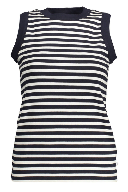 Blue Cotton Women Tank Top