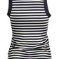 Blue Cotton Women Tank Top