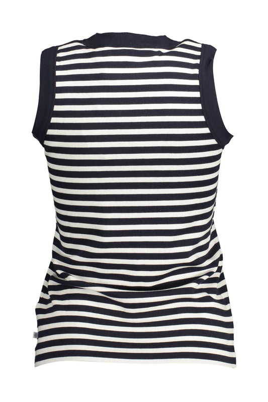 Blue Cotton Women Tank Top