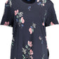 Blue Cotton Women T-Shirt