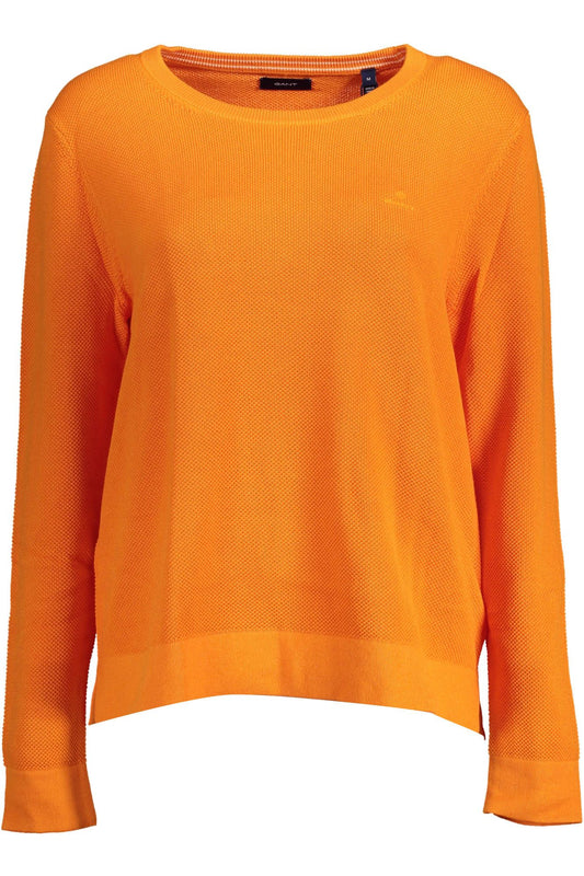 Orange Cotton Women Shirt