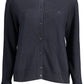 Blue Cotton Women Cardigan