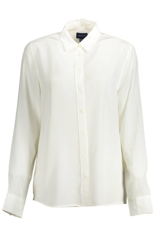 White Viscose Women Shirt