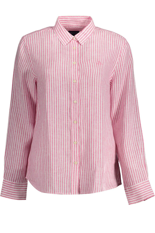 Pink Linen Women Shirt