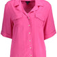 Pink Viscose Women Shirt