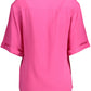 Pink Viscose Women Shirt