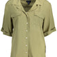 Green Viscose Women Shirt