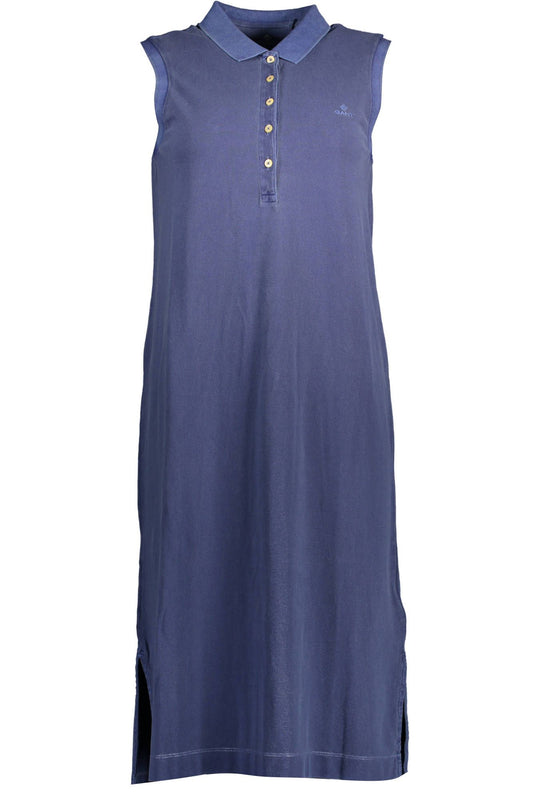 Blue Cotton Women Dress