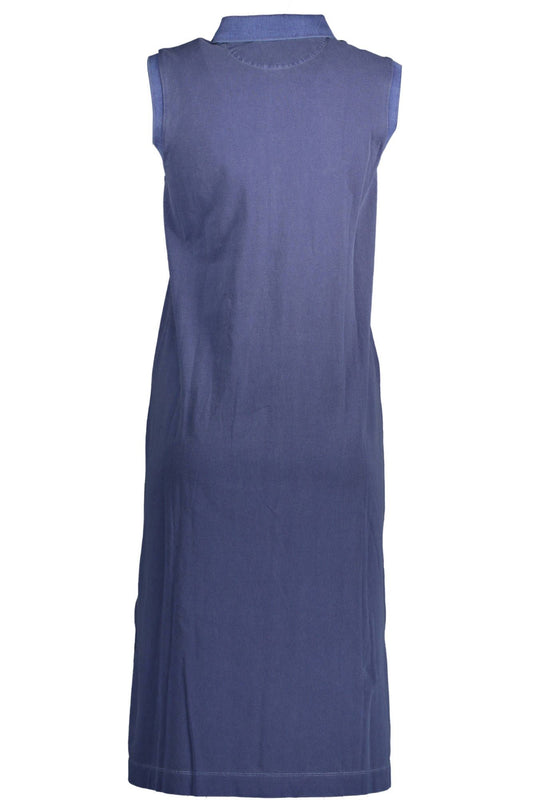 Blue Cotton Women Dress