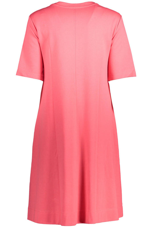 Pink Elastane Women Dress
