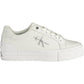 White Polyester Women Sneaker