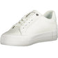 White Polyester Women Sneaker