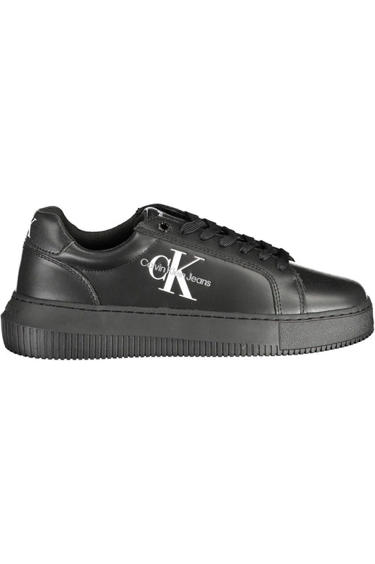 Black Leather Women Sneaker