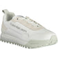 White Polyester Men Sneaker