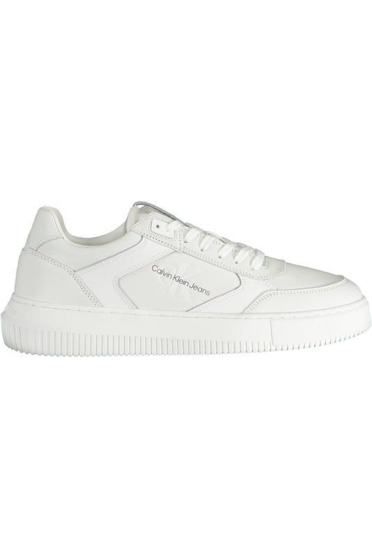 White Polyester Men Sneaker