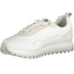 White Polyester Men Sneaker
