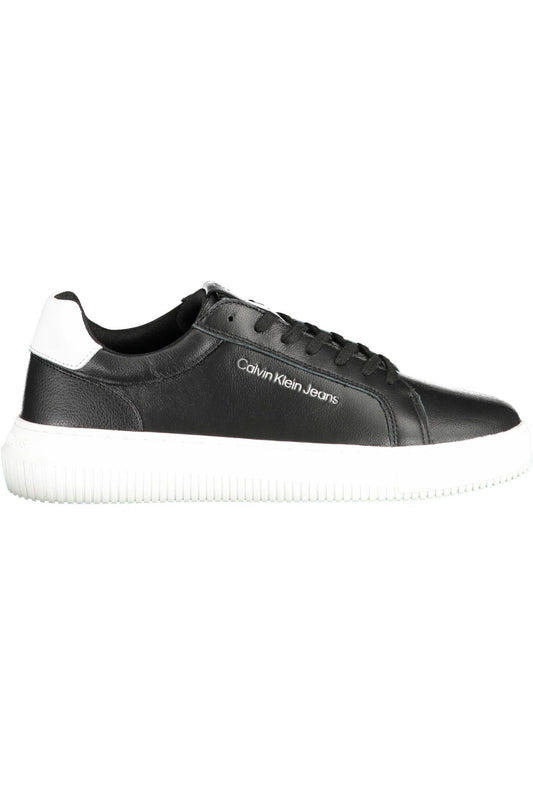 Black Polyester Men Sneaker