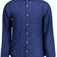 Blue Linen Men Shirt
