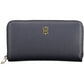 Blue Polyurethane Women Wallet