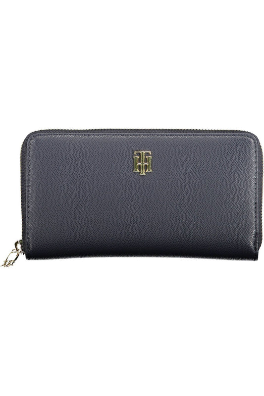 Blue Polyurethane Women Wallet