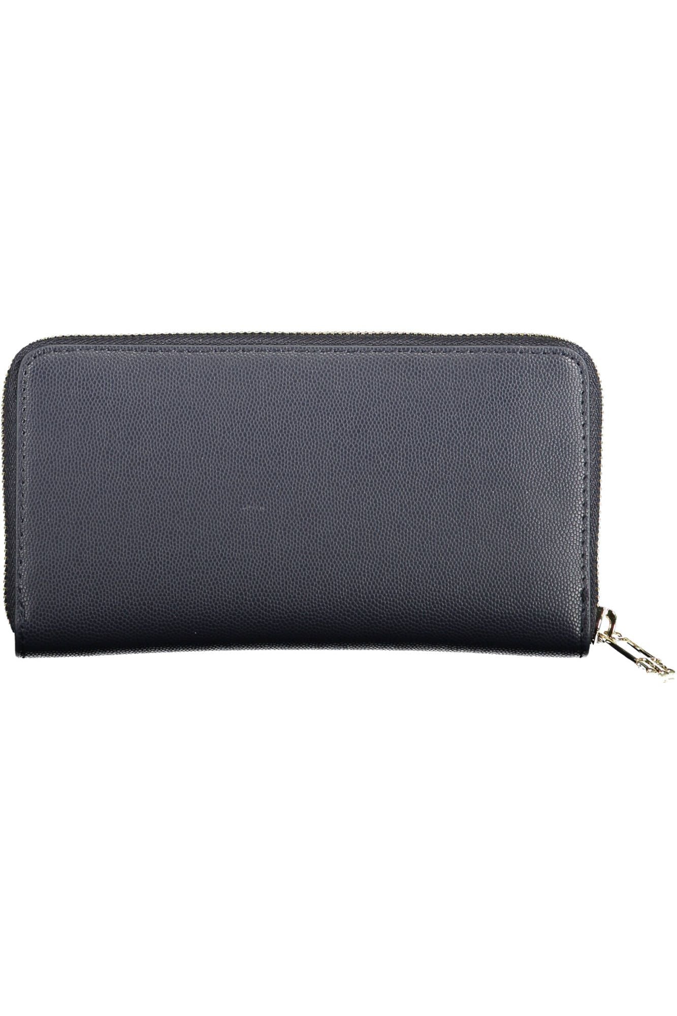 Blue Polyurethane Women Wallet