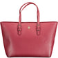 Red Polyurethane Women Handbag