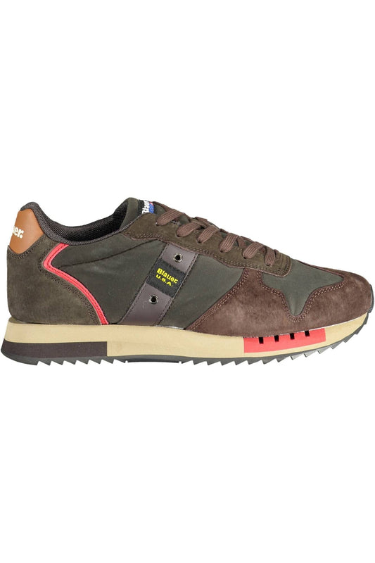 Brown Polyester Men Sneaker