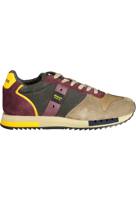Beige Polyester Men Sneaker