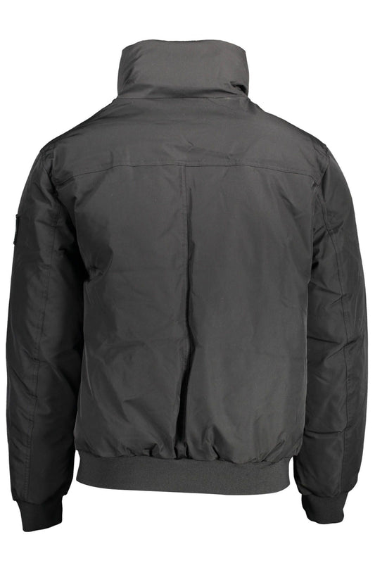Black Recycled Polyester Men Jacket