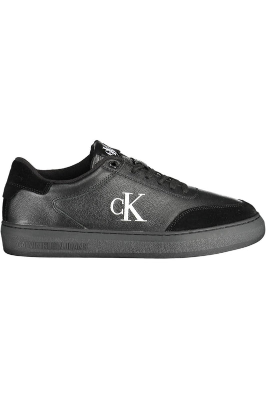 Black Polyester Men Sneaker