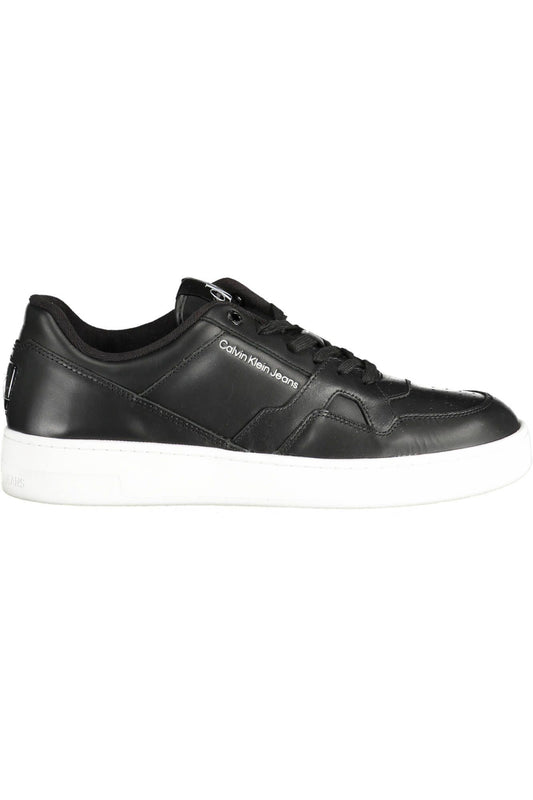 Black Polyester Men Sneaker