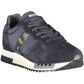 Blue Polyester Men Sneaker