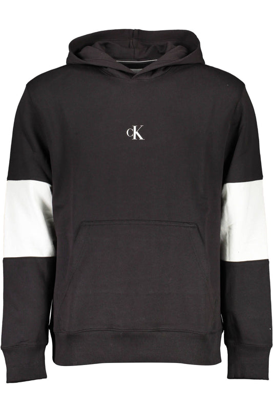 Black Cotton Men Sweater