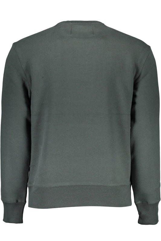 Green Cotton Men Sweater