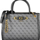 Black Polyurethane Women Handbag