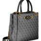 Black Polyurethane Women Handbag