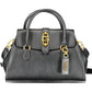Black Polyurethane Women Handbag