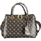 Brown Polyurethane Women Handbag