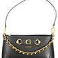 Black Polyurethane Women Handbag