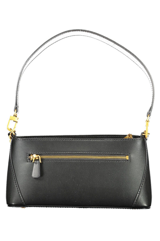 Black Polyurethane Women Handbag