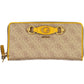 Beige Polyurethane Women Wallet