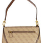 Beige Polyurethane Women Handbag