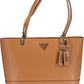 Brown Polyurethane Women Handbag