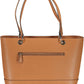 Brown Polyurethane Women Handbag